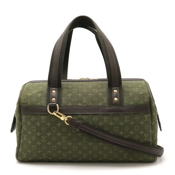 Louis Vuitton Josephine Khaki Leather GM Shoulder Green Monogram Bag - Picture 1 of 9